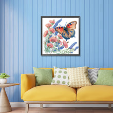 Load image into Gallery viewer, Diamond Painting - Partial Special Shaped - Flower fragrance and butterfly dance (30*30CM)