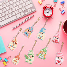 Load image into Gallery viewer, 8PCS Double Sided Special Shape Diamond Painting Art Keychain Pendant Cute Dwarf