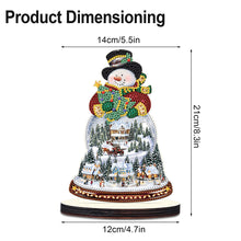 Load image into Gallery viewer, Wooden Diamond Painting Desktop Decor Xmas Snowman for Home Office Desktop Decor