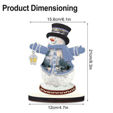 Load image into Gallery viewer, Wooden Diamond Painting Desktop Decor Xmas Snowman for Home Office Desktop Decor