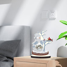 Load image into Gallery viewer, Wooden Diamond Painting Desktop Decor Xmas Snowman for Home Office Desktop Decor