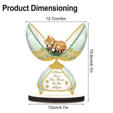 Load image into Gallery viewer, Wooden Crystal Painting Desktop Kit Eggbreaker Cat Carousel Eggbreaker Butterfly