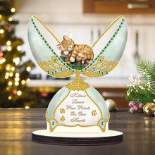 Load image into Gallery viewer, Wooden Crystal Painting Desktop Kit Eggbreaker Cat Carousel Eggbreaker Butterfly
