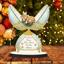 Load image into Gallery viewer, Wooden Crystal Painting Desktop Kit Eggbreaker Cat Carousel Eggbreaker Butterfly