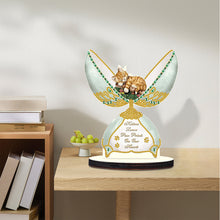 Load image into Gallery viewer, Wooden Crystal Painting Desktop Kit Eggbreaker Cat Carousel Eggbreaker Butterfly