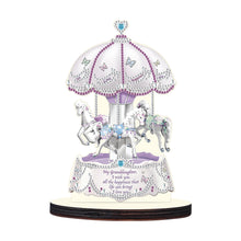 Load image into Gallery viewer, Wooden Crystal Painting Desktop Kit Eggbreaker Cat Carousel Eggbreaker Butterfly