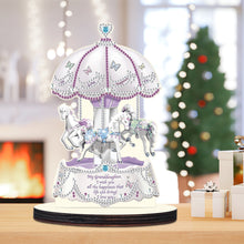 Load image into Gallery viewer, Wooden Crystal Painting Desktop Kit Eggbreaker Cat Carousel Eggbreaker Butterfly