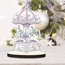 Load image into Gallery viewer, Wooden Crystal Painting Desktop Kit Eggbreaker Cat Carousel Eggbreaker Butterfly