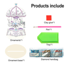 Load image into Gallery viewer, Wooden Crystal Painting Desktop Kit Eggbreaker Cat Carousel Eggbreaker Butterfly