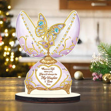 Load image into Gallery viewer, Wooden Crystal Painting Desktop Kit Eggbreaker Cat Carousel Eggbreaker Butterfly
