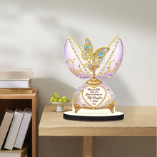 Load image into Gallery viewer, Wooden Crystal Painting Desktop Kit Eggbreaker Cat Carousel Eggbreaker Butterfly