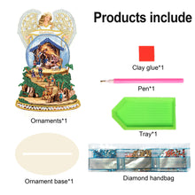 Load image into Gallery viewer, Wooden Christmas Desktop Diamond Painting Ornament for Home Office Desktop Decor