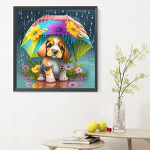 Load image into Gallery viewer, Diamond Painting - Full Round - umbrella animal puppy (30*30CM)