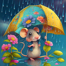 Load image into Gallery viewer, Diamond Painting - Full Round - umbrella animal mouse (30*30CM)
