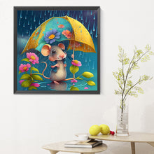 Load image into Gallery viewer, Diamond Painting - Full Round - umbrella animal mouse (30*30CM)