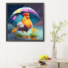 Load image into Gallery viewer, Diamond Painting - Full Round - umbrella animal rooster (30*30CM)