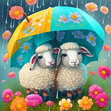 Load image into Gallery viewer, Diamond Painting - Full Round - umbrella animal sheep (30*30CM)