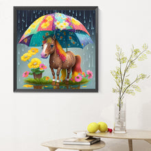 Load image into Gallery viewer, Diamond Painting - Full Round - umbrella animal pony (30*30CM)