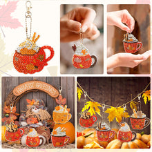 Load image into Gallery viewer, 16PCS Double Sided Special Shape Diamond Art Keyring (Halloween Pumpkin)