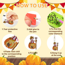 Load image into Gallery viewer, 16PCS Double Sided Special Shape Diamond Art Keyring (Scarecrow)