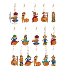 Load image into Gallery viewer, 16PCS Double Sided Special Shape Diamond Art Keyring (Scarecrow)