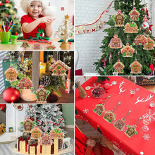 Load image into Gallery viewer, 16PCS Double Sided Special Shape Diamond Art Keyring (Christmas Cottage)