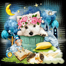 Load image into Gallery viewer, Diamond Painting - Full Round - white dog (40*40CM)