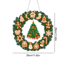 Load image into Gallery viewer, Special Shaped Crystal Painting Wreath with LED Light 29x29cm (Xmas Tree)