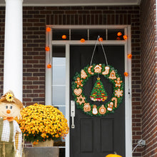 Load image into Gallery viewer, Special Shaped Crystal Painting Wreath with LED Light 29x29cm (Xmas Tree)