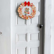 Load image into Gallery viewer, Special Shaped Crystal Painting Wreath with LED Light 29x29cm (Xmas Elk)