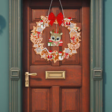 Load image into Gallery viewer, Special Shaped Crystal Painting Wreath with LED Light 29x29cm (Xmas Elk)