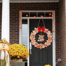 Load image into Gallery viewer, Special Shaped Crystal Painting Wreath with LED Light 29x29cm (Xmas Elk)