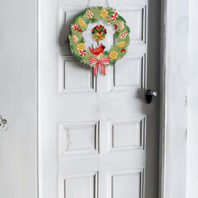 Load image into Gallery viewer, Special Shaped Crystal Painting Wreath with LED Light 29x26cm (Xmas Bell)