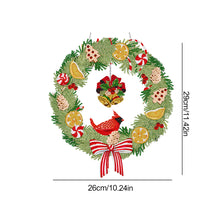 Load image into Gallery viewer, Special Shaped Crystal Painting Wreath with LED Light 29x26cm (Xmas Bell)