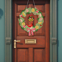 Load image into Gallery viewer, Special Shaped Crystal Painting Wreath with LED Light 29x26cm (Xmas Bell)