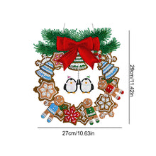 Load image into Gallery viewer, Special Shaped Crystal Painting Wreath with LED Light 29x27cm (Double Penguin)