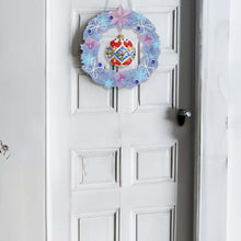 Load image into Gallery viewer, Special Shaped Crystal Painting Wreath with LED Light 29x29cm (Xmas Ball)