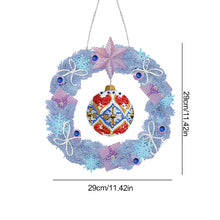 Load image into Gallery viewer, Special Shaped Crystal Painting Wreath with LED Light 29x29cm (Xmas Ball)