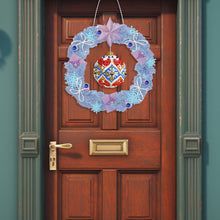 Load image into Gallery viewer, Special Shaped Crystal Painting Wreath with LED Light 29x29cm (Xmas Ball)