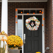 Load image into Gallery viewer, Special Shaped Crystal Painting Wreath with LED Light 29x29cm (Xmas Snowman)