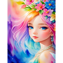 Load image into Gallery viewer, Diamond Painting - Full Square - watercolor little girl (30*40CM)