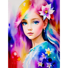 Load image into Gallery viewer, Diamond Painting - Full Square - watercolor little girl (30*40CM)