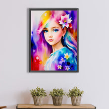 Load image into Gallery viewer, Diamond Painting - Full Square - watercolor little girl (30*40CM)