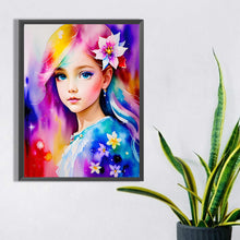 Load image into Gallery viewer, Diamond Painting - Full Square - watercolor little girl (30*40CM)
