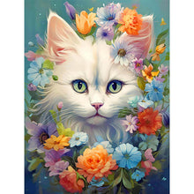 Load image into Gallery viewer, Diamond Painting - Full Round - white cat (30*40CM)