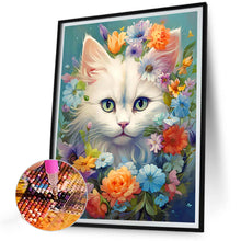Load image into Gallery viewer, Diamond Painting - Full Round - white cat (30*40CM)