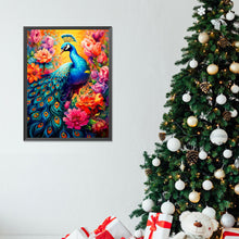 Load image into Gallery viewer, Diamond Painting - Full Round - flower peacock (30*40CM)