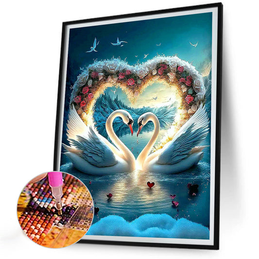 Diamond Painting - Full Round - love swan (30*40CM)