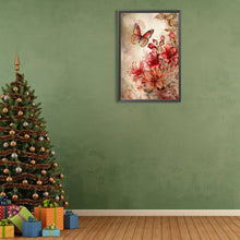 Load image into Gallery viewer, Diamond Painting - Full Round - Retro butterfly with hibiscus (40*60CM)