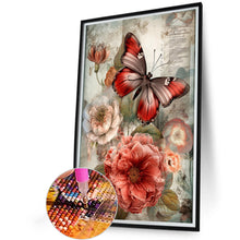 Load image into Gallery viewer, Diamond Painting - Full Round - Vintage butterfly and peony (40*60CM)